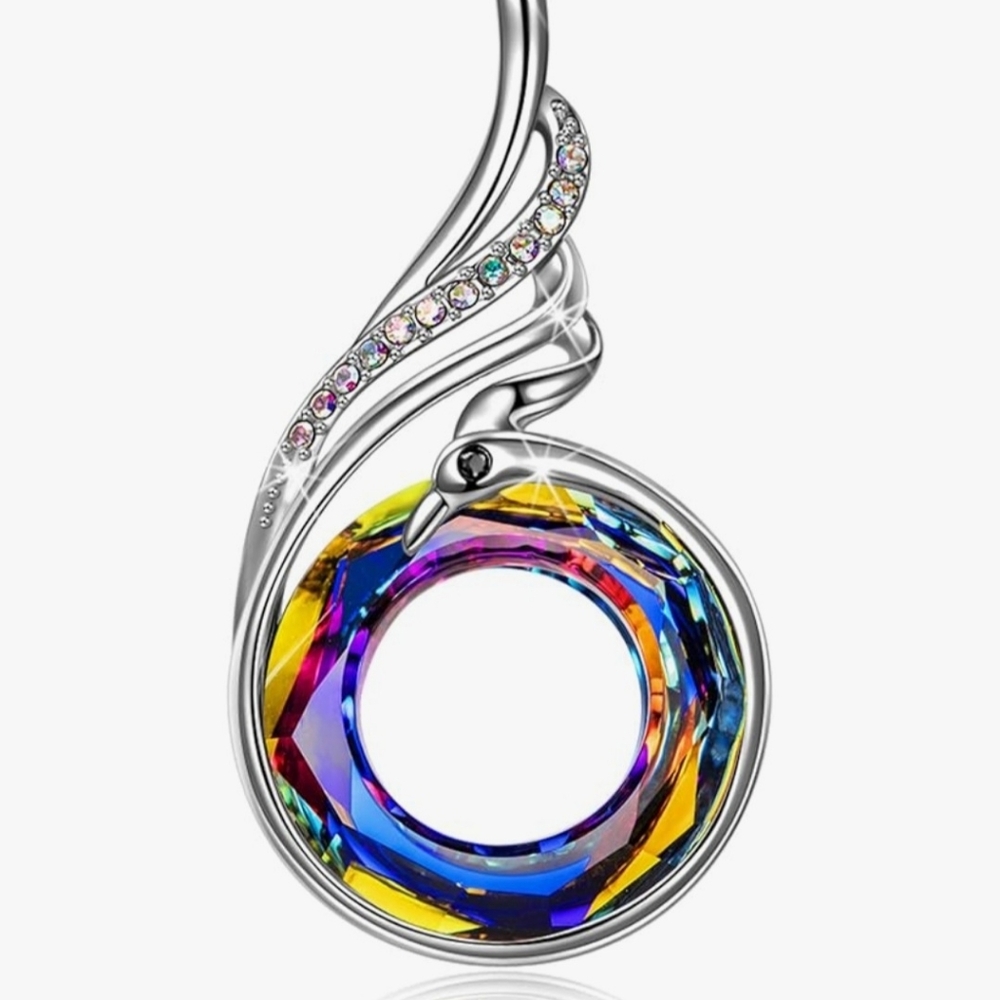 Rise From the Ashes Phoenix Necklace Made with Crystals from Austria